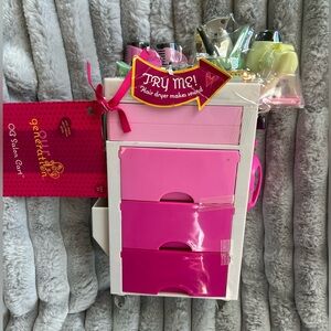 Our Generation Salon Cart for 18” dolls - new with tags  - tons of hair tools!